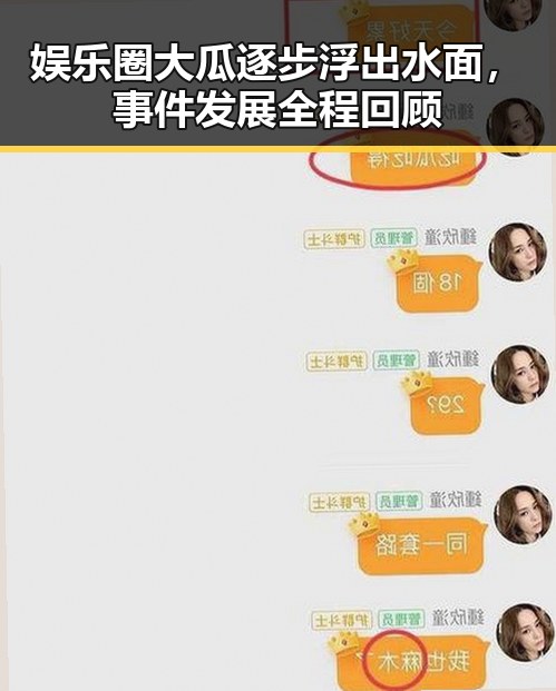 娱乐圈大瓜逐步浮出水面，事件发展全程回顾